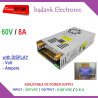 0-60V/0-8A Adjustable DC Power Supply with Display Volt Ampere